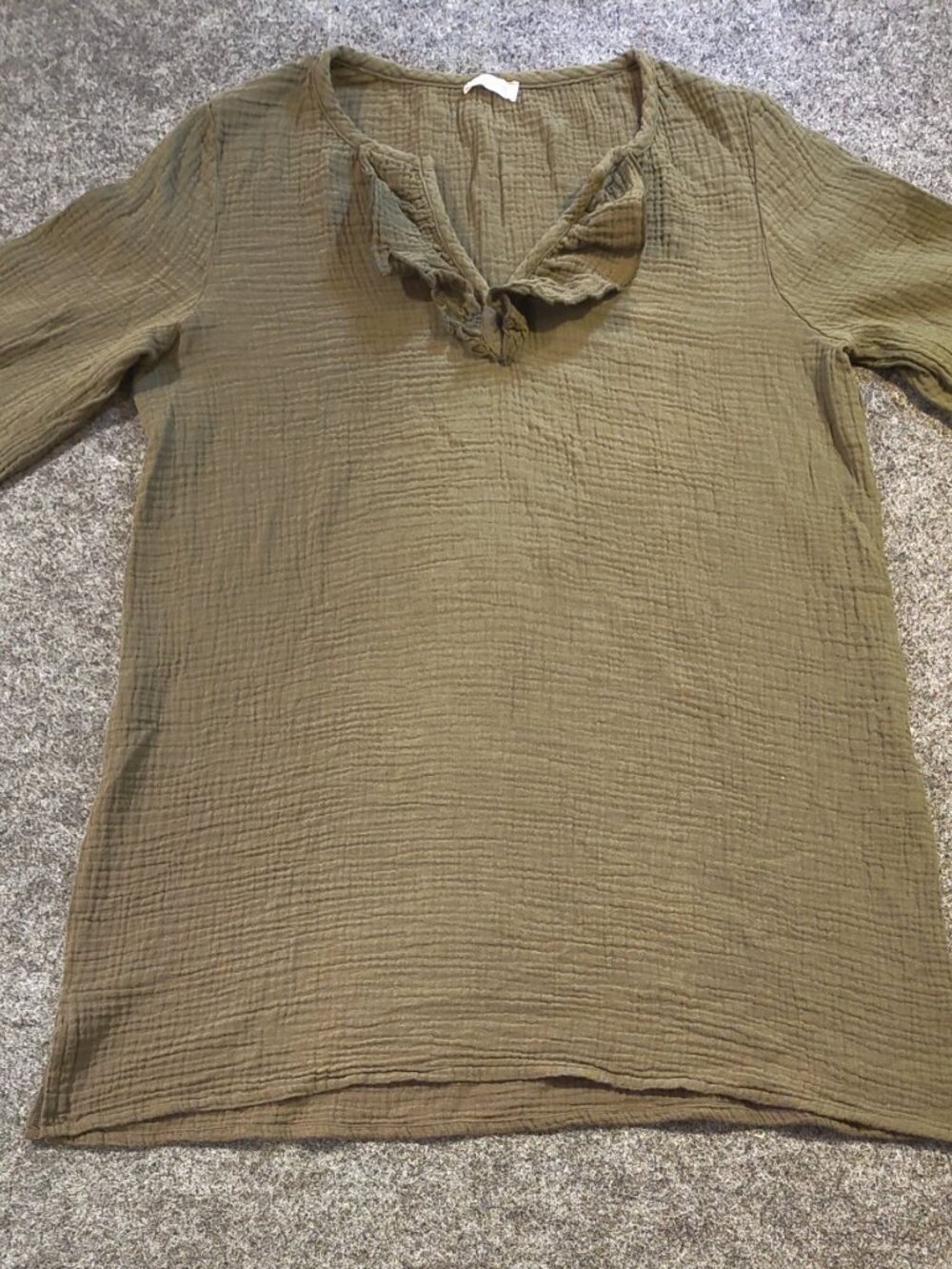 Pearl Street Swim Cover‑Up Tunic – Women’s L – Olive Green
